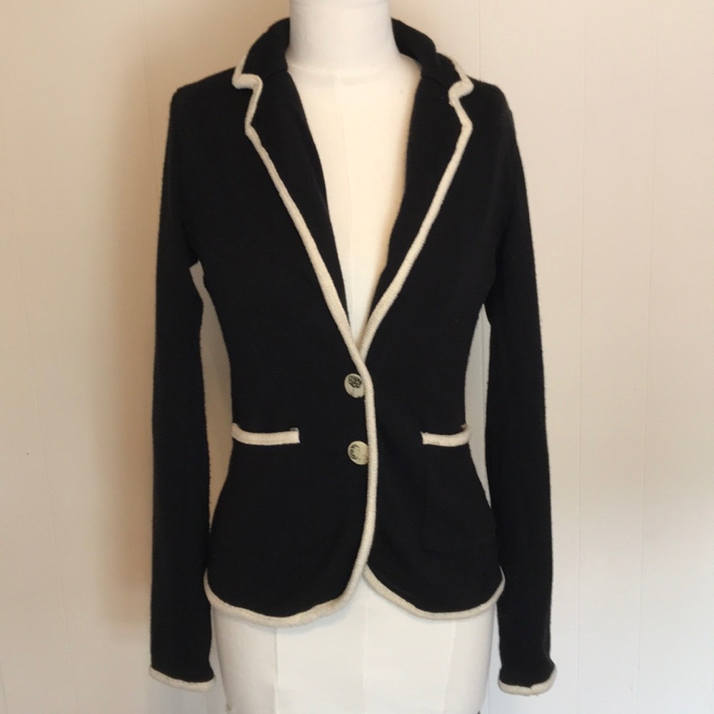 Black and cream sweater blazer - Anthropologie